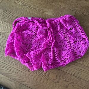 Girls bathing suit cover up shorts size small never used